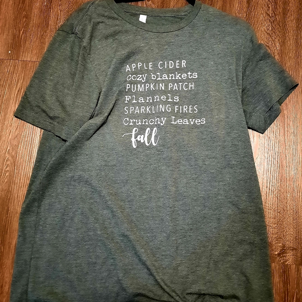 Bella Canvas, Large Tshirt, Forest Green.  FALL